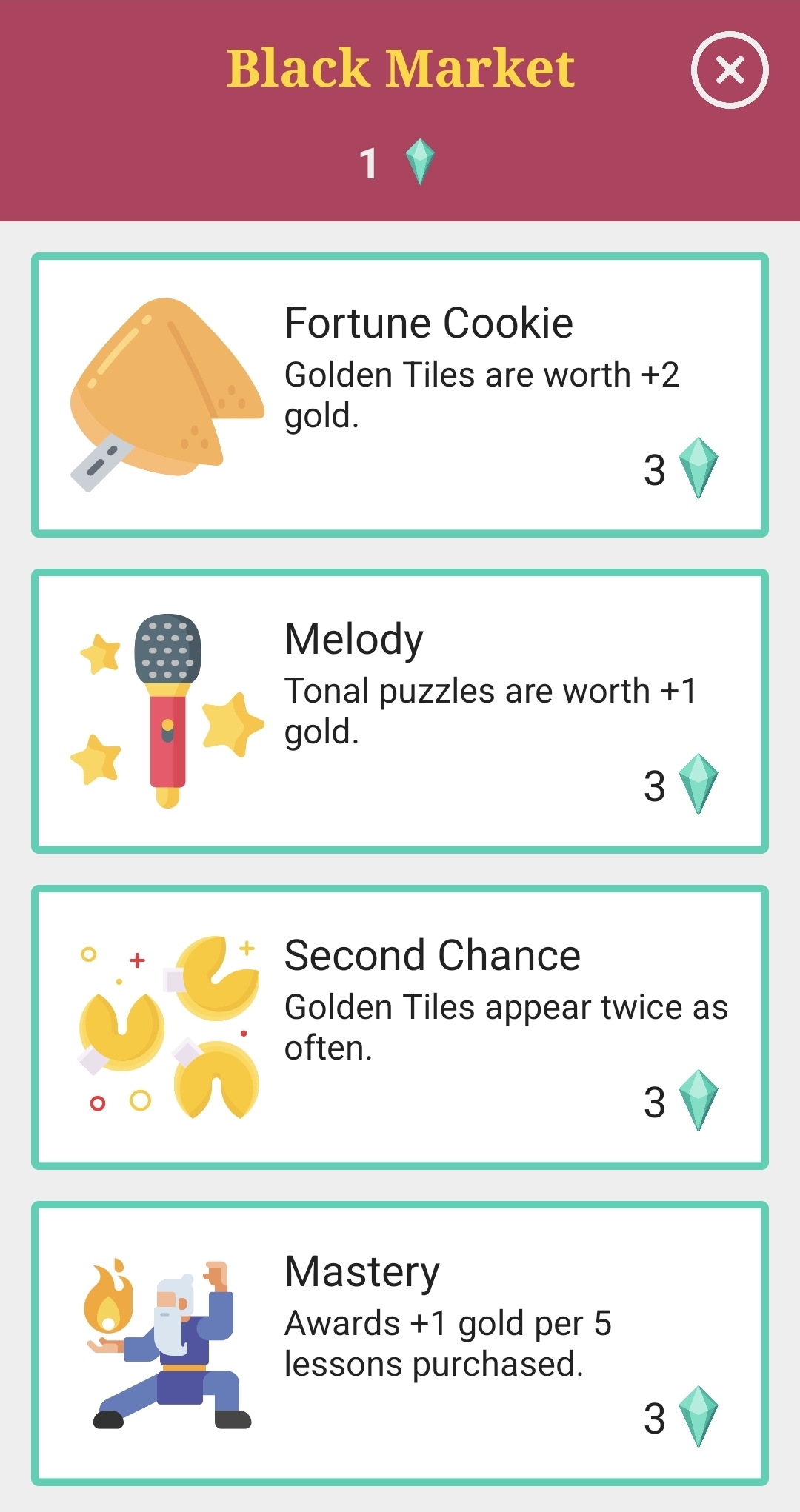 Hanzi application gamification screenshot